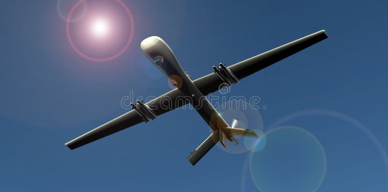 Vuelo del abejón del combate en el cielo libre illustration