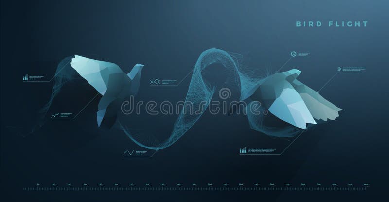 Vuelo de pájaro ilustración del vector