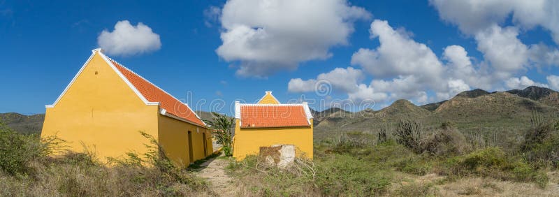 Vues du Curaçao de landhouse de Knip images libres de droits Vues du Curaçao de landhouse de Knip images libres de droits