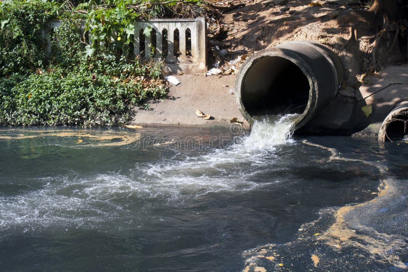 Dirty drain, Water pollution in river , and dark water. Dirty drain, Water pollution in river , and dark water