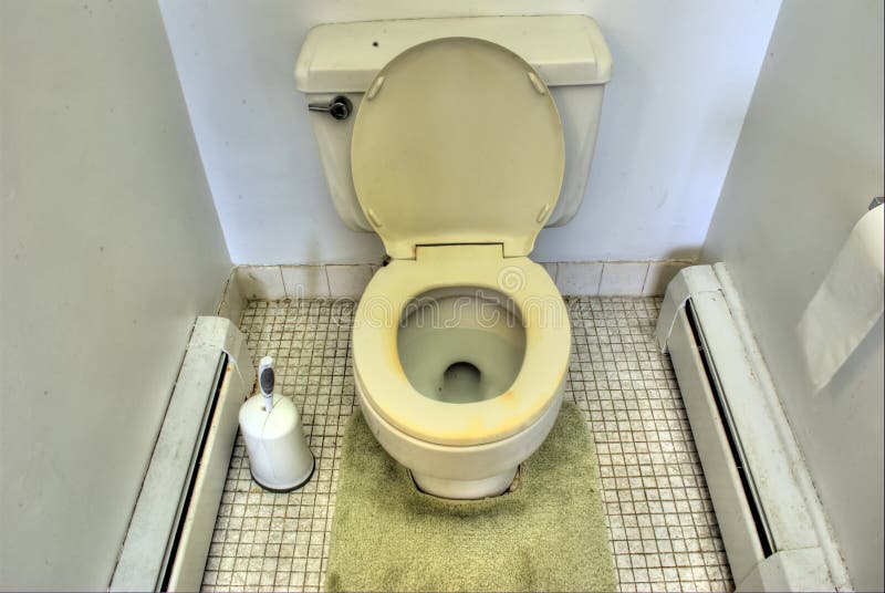 Shot of dirty toilet, a house interior, bathroom. Shot of dirty toilet, a house interior, bathroom