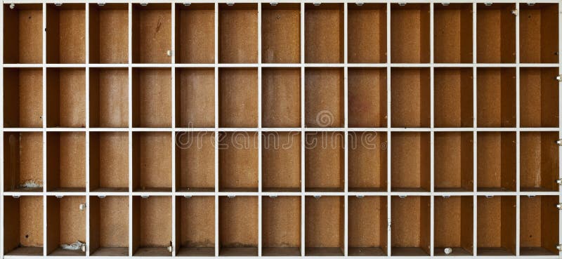 Old and dirty shelf in reception of a hotel. Old and dirty shelf in reception of a hotel