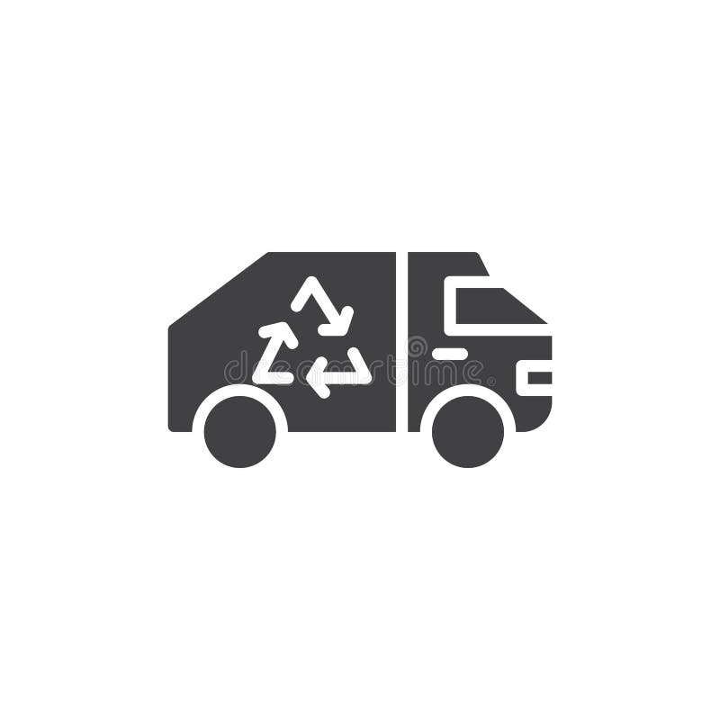 Vuilnisauto vectorpictogram vector illustratie Vuilnisauto vectorpictogram vector illustratie