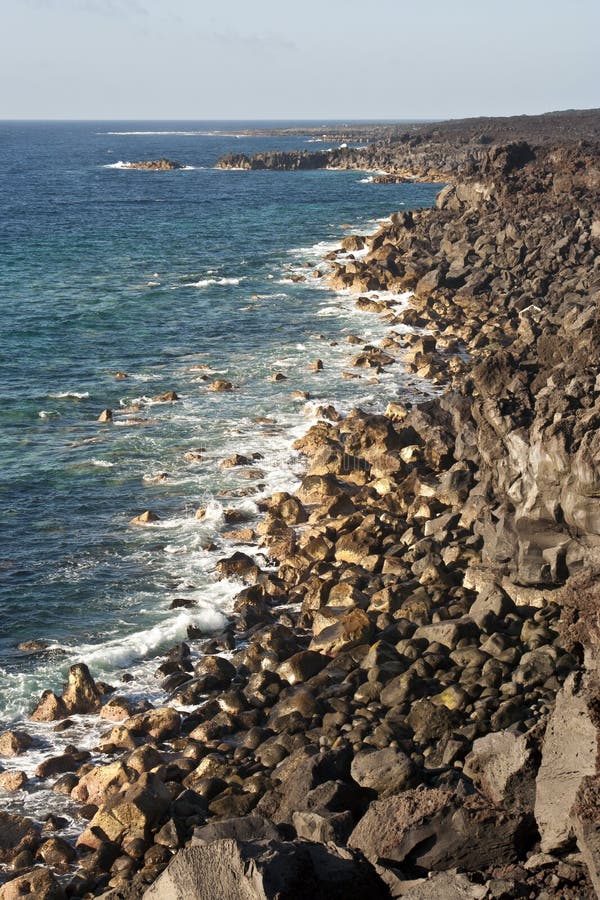 Vulcanic coastline in Lanzarote