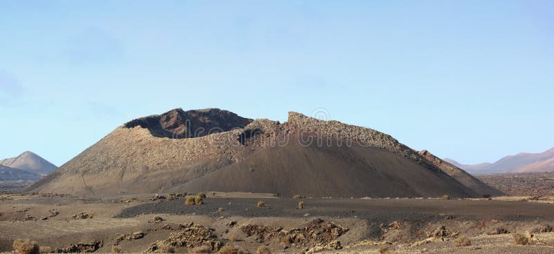 Extinct Volcano with missing Top due to Eruption. Extinct Volcano with missing Top due to Eruption