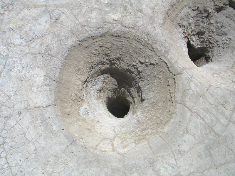 A hole in the crater of the volcano of Nisyros, Greece. A hole in the crater of the volcano of Nisyros, Greece