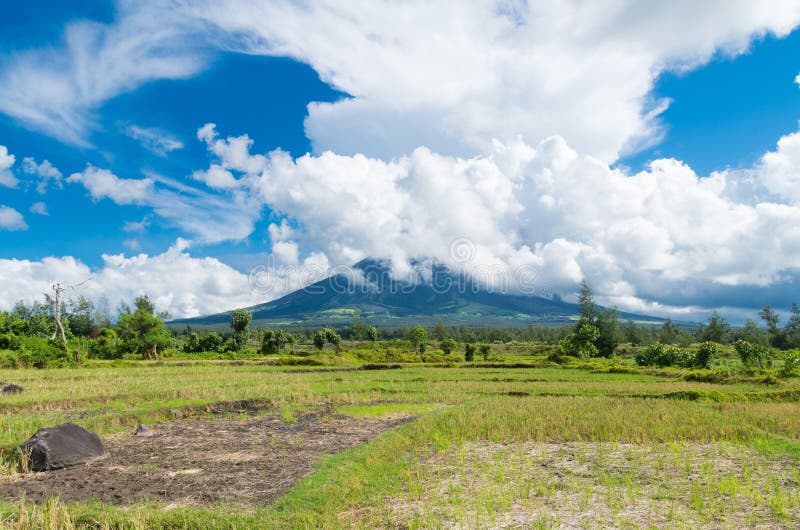 Vulkan Mayon In Den Philippinen Stockbild - Bild von vulkan