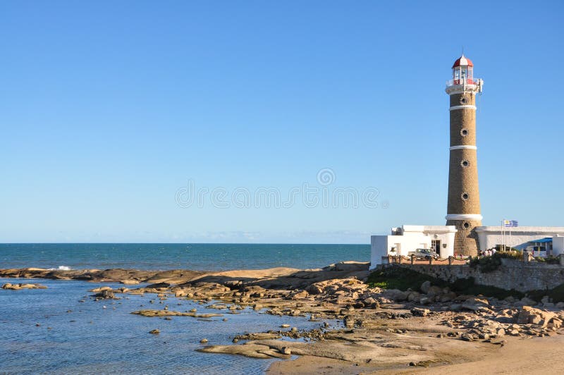 Vuurtoren Bij Het Strand Uruguay Van San Ignace Reizend ...