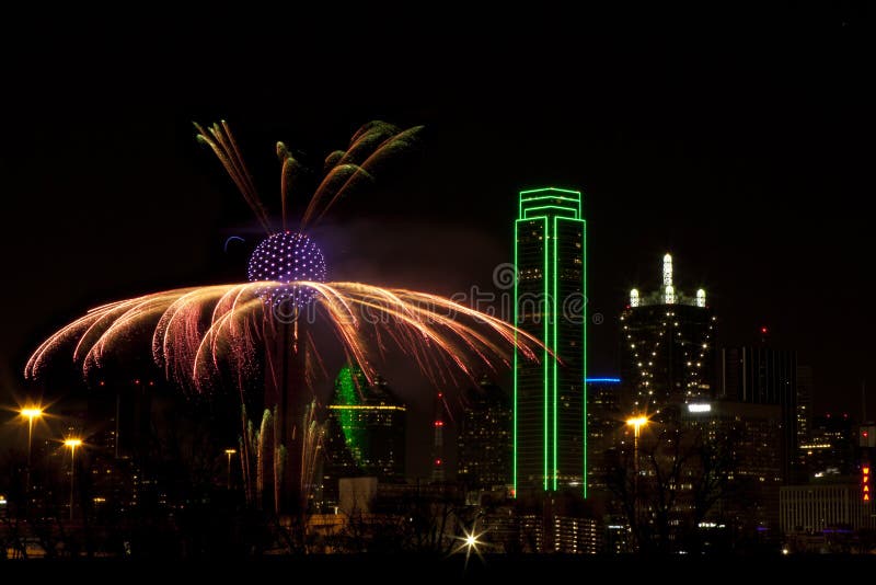 Vuurwerk - Dallas Texas stock afbeeldingen Vuurwerk - Dallas Texas stock afbeeldingen
