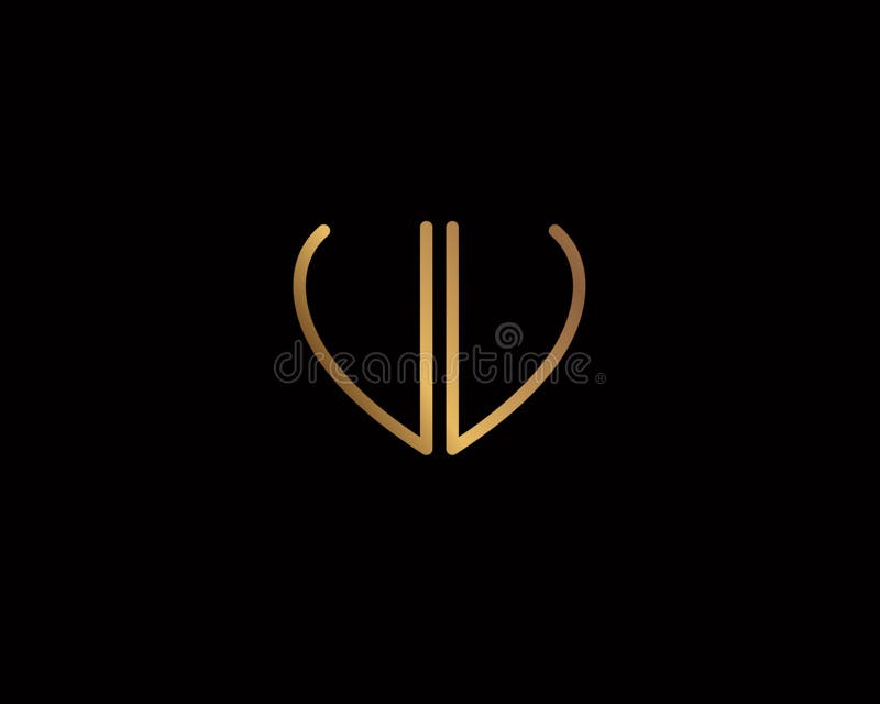 initial letters logo vl red monogram heart love shape Stock Vector