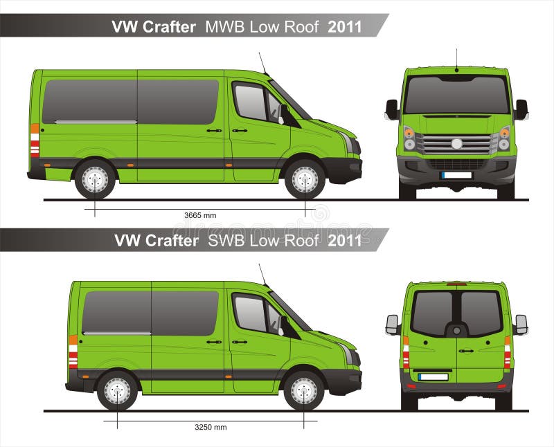 VW Crafter MWB Delivery Van Blueprint Editorial Photography