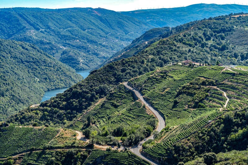 Viewpoint Pena Do Castelo in Monforte De Lemos in Galicia, Spain, Ribeira Sacra. Viewpoint Pena Do Castelo in Monforte De Lemos in Galicia, Spain, Ribeira Sacra