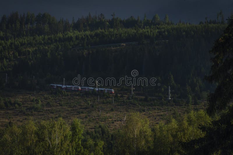 Vysoke Tatry mountains in summer cloudy morning near Strbske Pleso village