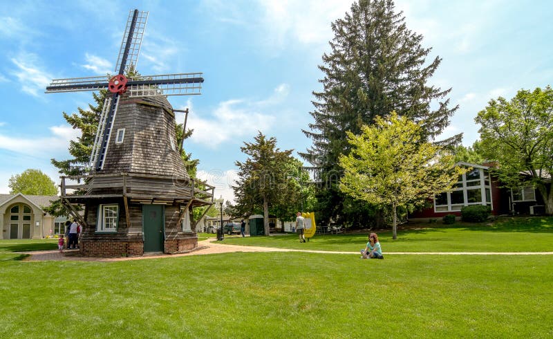 Väderkvarn i Pella Iowa arkivfoto Väderkvarn i Pella Iowa arkivfoto