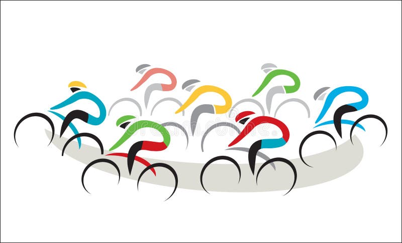 Väg som cyklar konkurrens royaltyfri illustrationer Väg som cyklar konkurrens royaltyfri illustrationer