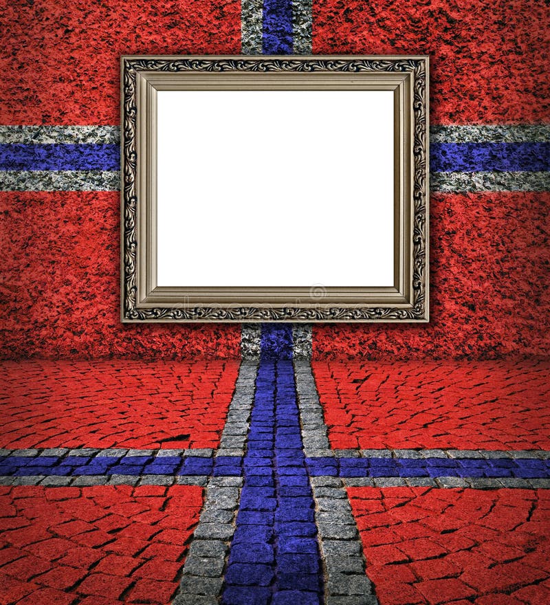 vägg för stil för elegant flaggaram norsk royaltyfri fotografi vägg för stil för elegant flaggaram norsk royaltyfri fotografi