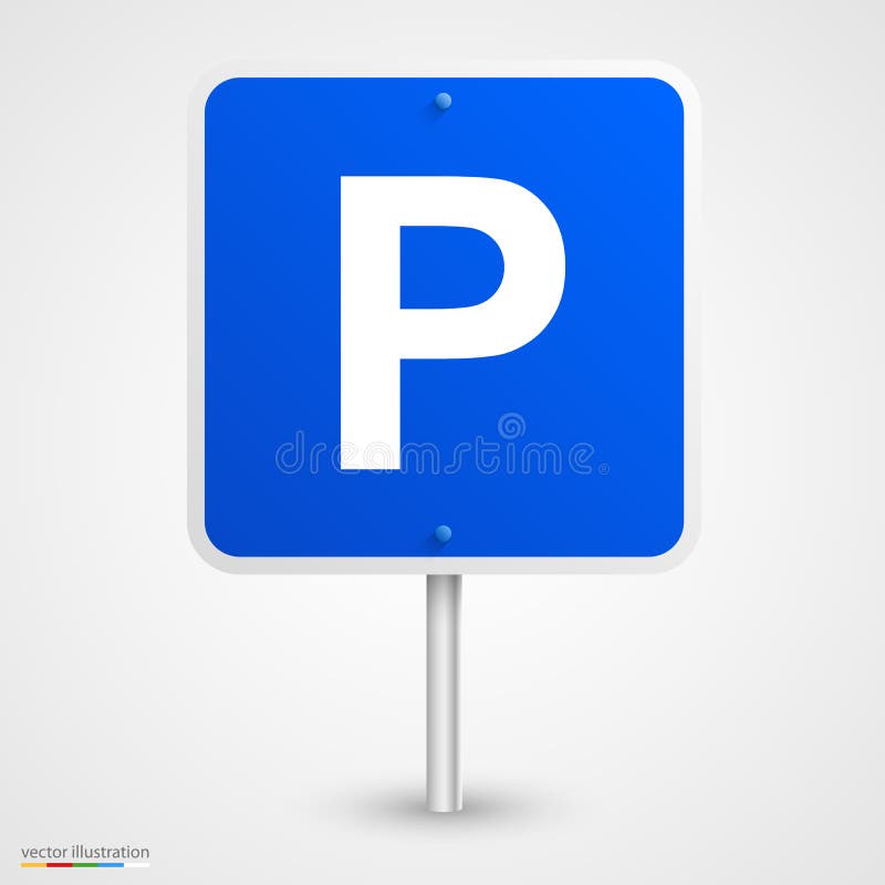 Vägparkeringstecken vektor illustrationer