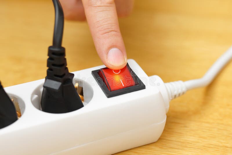 Turn off the button on power connector to save on electricity bill . Turn off the button on power connector to save on electricity bill .