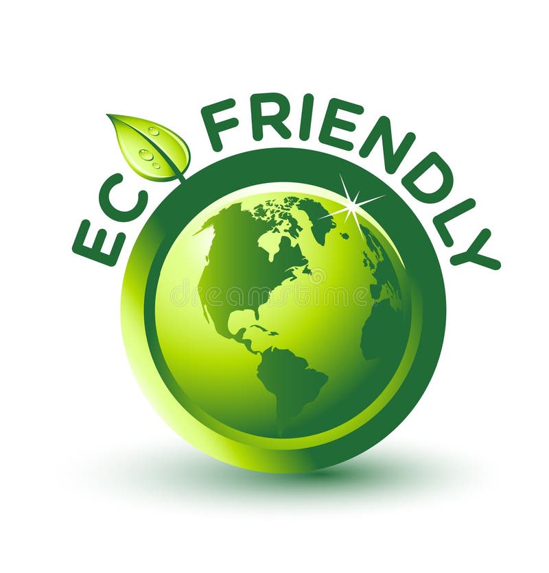 Vänlig grön etikettvektor för eco