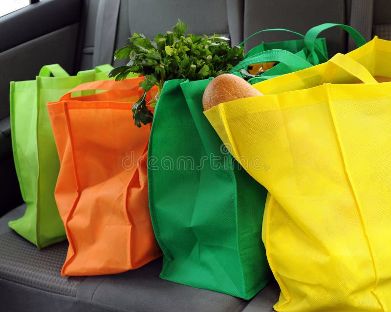 Vänlig shopping för eco royaltyfri bild
