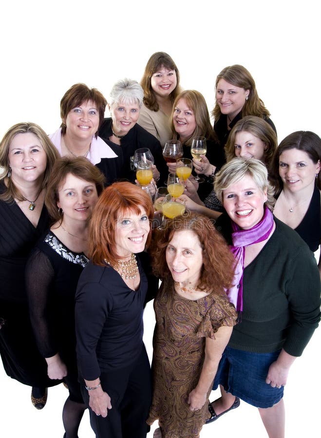 A large group of women having fun together. Friends sharing a drink. A large group of women having fun together. Friends sharing a drink