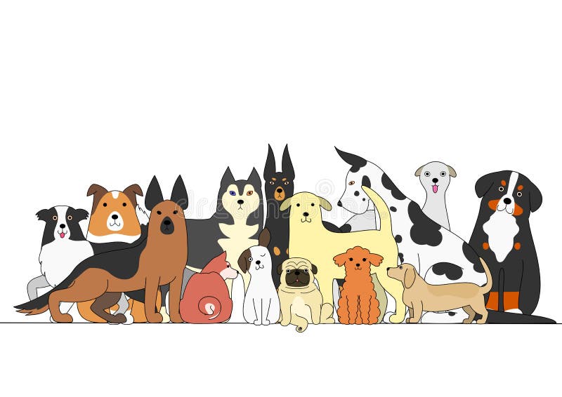 värld för vildmark för ryss för hundgruppnatur royaltyfri illustrationer värld för vildmark för ryss för hundgruppnatur royaltyfri illustrationer