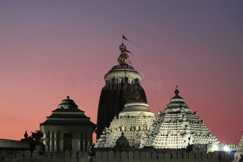 Lord jagannath temple puri at night with colorful sky background unique wallpaper. Lord jagannath temple puri at night with colorful sky background unique wallpaper