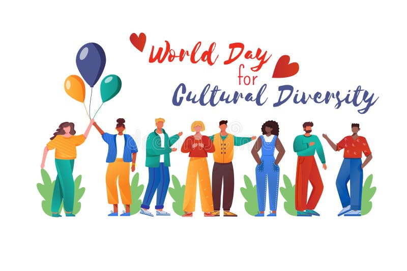 Världsdag för platt affischmall för kulturell mångfald