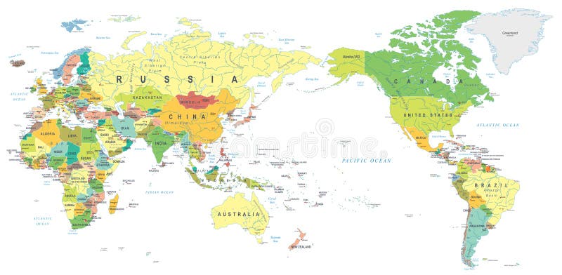 Världskartafärg - Asien i mitt