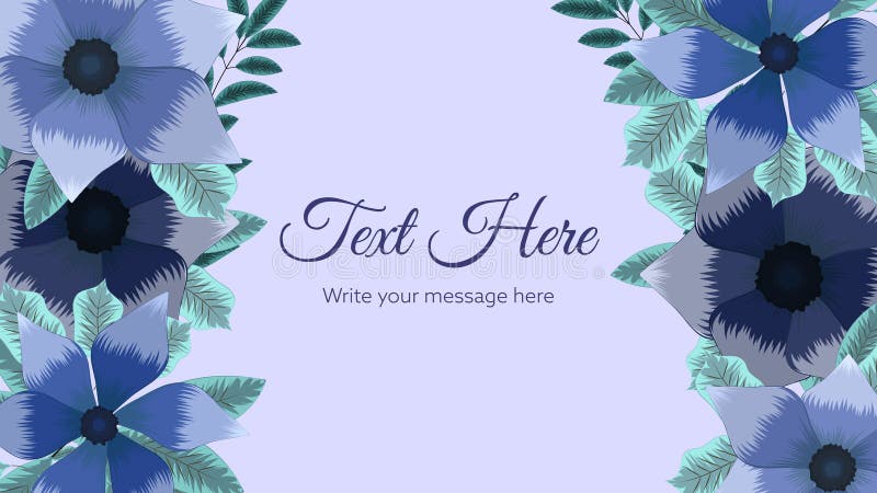 Vågrät blomsterbakgrund för vektor med floral banderoll med textplats. royaltyfri illustrationer