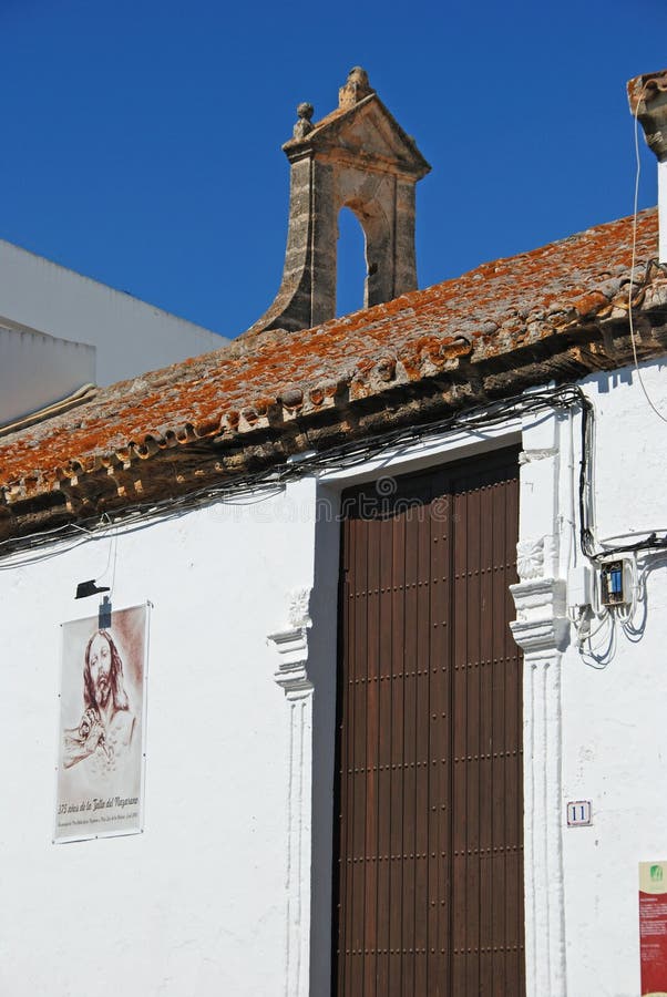 Vår fader Jesus Chapel, Conil de la Frontera, Spanien arkivbilder Vår fader Jesus Chapel, Conil de la Frontera, Spanien arkivbilder