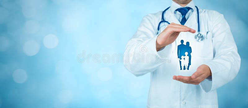 Vård- och medicinsk försäkring arkivbild