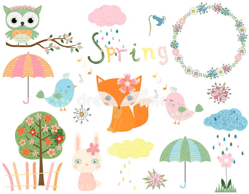Vårdjur och designbeståndsdelar stock illustrationer Vårdjur och designbeståndsdelar stock illustrationer