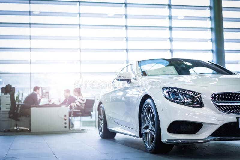 Benz car in dealership showroom for sale. Benz car in dealership showroom for sale