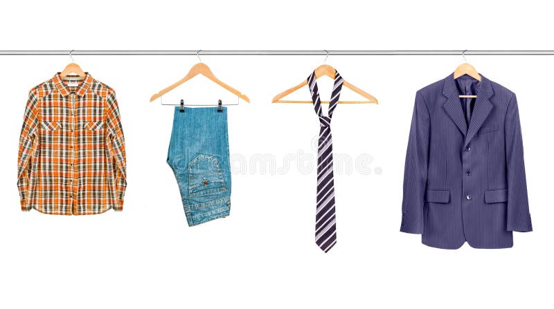 Vêtements sur des brides de fixation photographie stock libre de droits Vêtements sur des brides de fixation photographie stock libre de droits