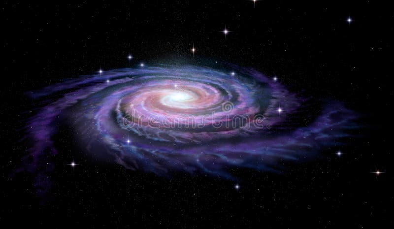 Vía láctea de la galaxia espiral libre illustration Vía láctea de la galaxia espiral libre illustration