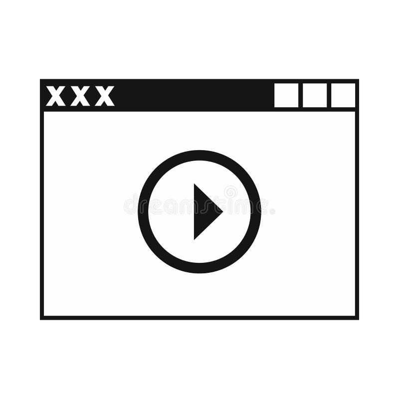 Vídeo, XXX Icono Del Adulto, Estilo Plano Ilustración del Vector
