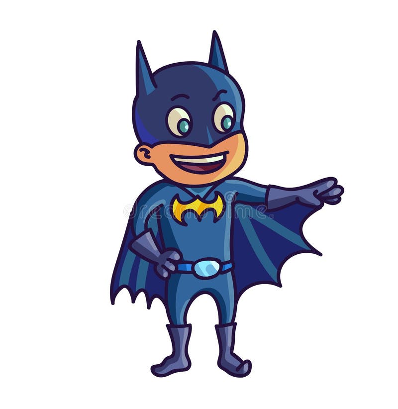 Víspera de Todos los Santos feliz Niño lindo de la historieta en ayudante personal del traje ilustración del vector Víspera de Todos los Santos feliz Niño lindo de la historieta en ayudante personal del traje ilustración del vector