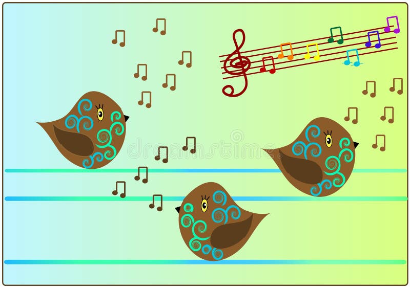 Vögel, die Liedmusik singen