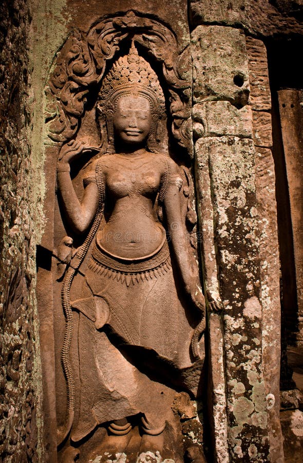 W Angkor tancerza barelief Wat