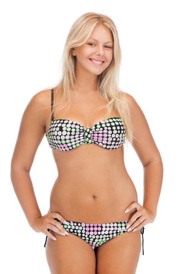 Piękna kobieta w bikini obrazy royalty free