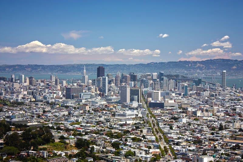 San Francisco downtown view from Twin Peaks. San Francisco downtown view from Twin Peaks