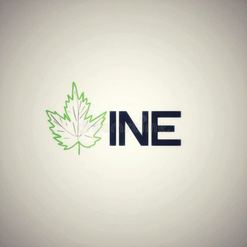 W-shaped grape leaves for WINE. Simple logo for your company stock illustration