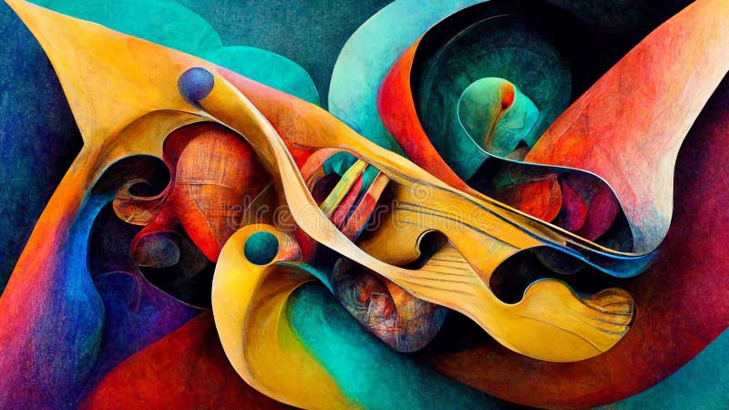 Abstract, Surreal, In the mind of a musician, the visualization of the process of creation of music in the mind, Vivid Colors, 3d dimensionality, hyper realistic. Abstract, Surreal, In the mind of a musician, the visualization of the process of creation of music in the mind, Vivid Colors, 3d dimensionality, hyper realistic