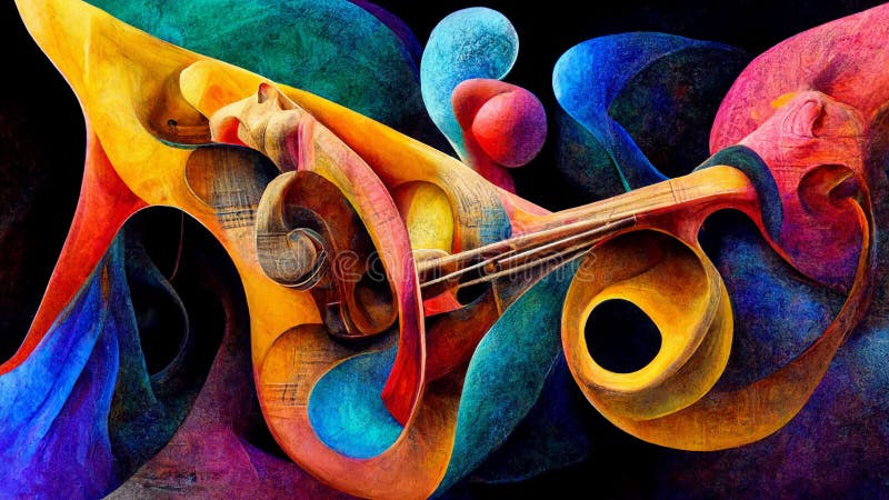 Abstract, Surreal, In the mind of a musician, the visualization of the process of creation of music in the mind, Vivid Colors, 3d dimensionality, hyper realistic. Abstract, Surreal, In the mind of a musician, the visualization of the process of creation of music in the mind, Vivid Colors, 3d dimensionality, hyper realistic