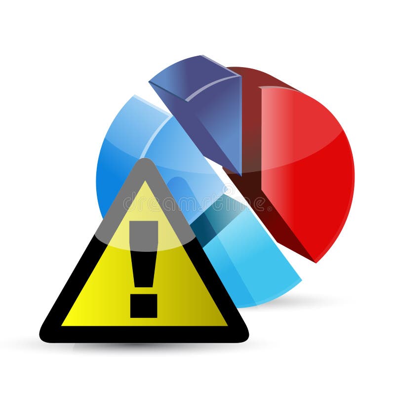 Waarschuwingsbord met een ontbrekend bedrijfscirkeldiagram vector illustratie Waarschuwingsbord met een ontbrekend bedrijfscirkeldiagram vector illustratie