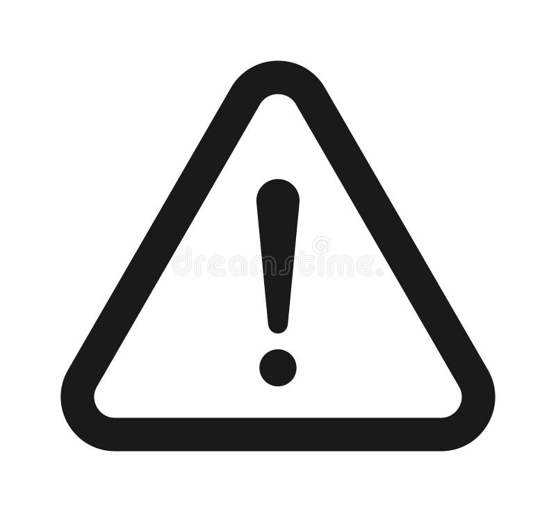 Vectoricoon voor waarschuwingsbord royalty-vrije illustratie