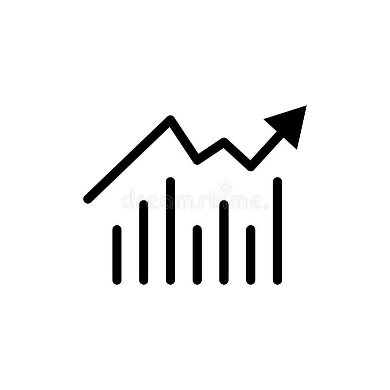 Wachstumslinie Ikone stock abbildung
