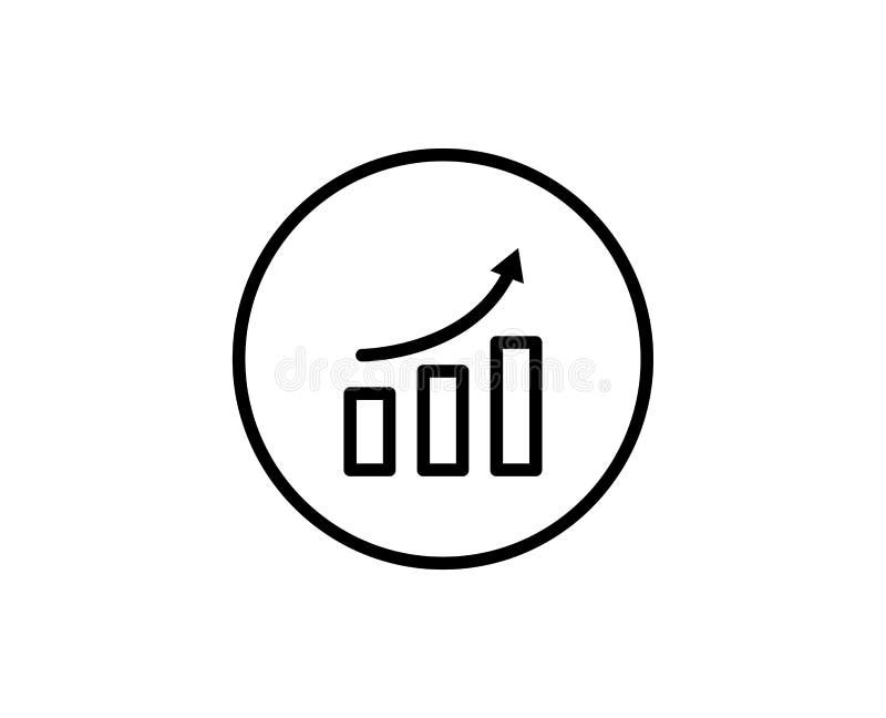 Wachstumslinie Symbol stock abbildung