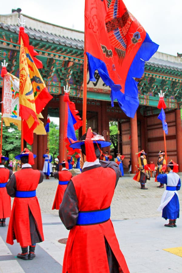 Wacht van het Deoksugung Paleis royalty-vrije stock fotografie